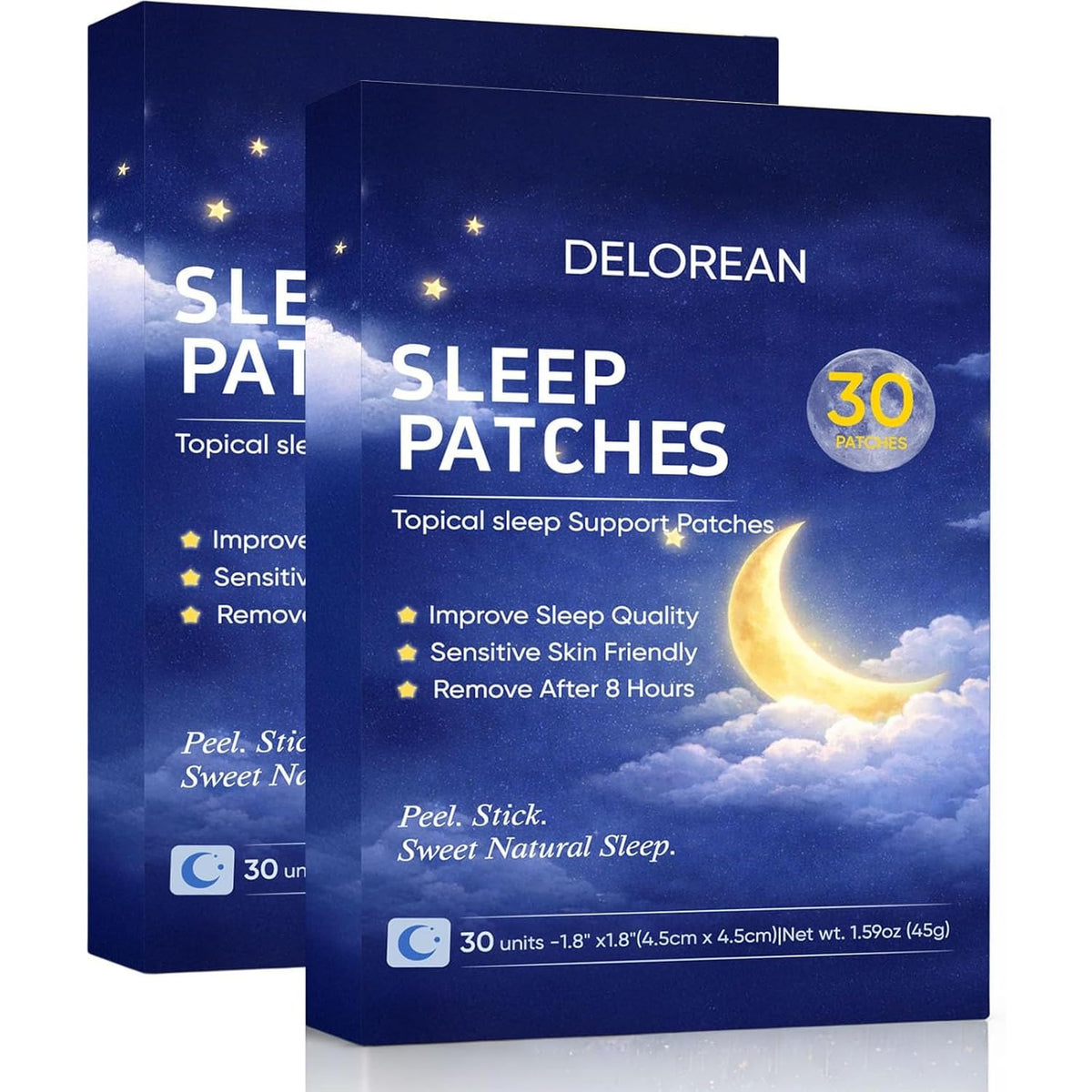 Megacephalus Sleep Patches pack front view with 30 patches