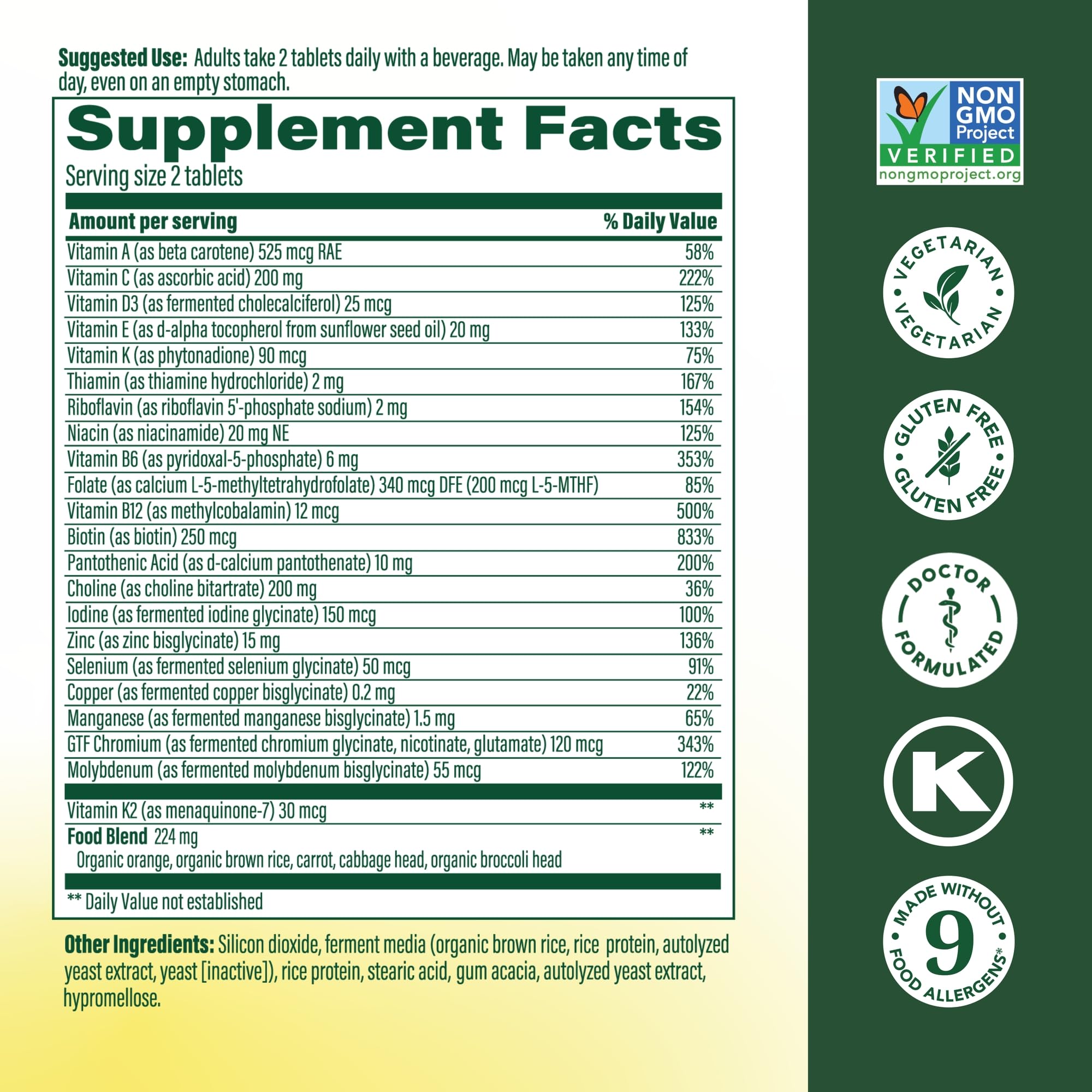 MegaFood Advanced Multivitamin for Men 40+ side view