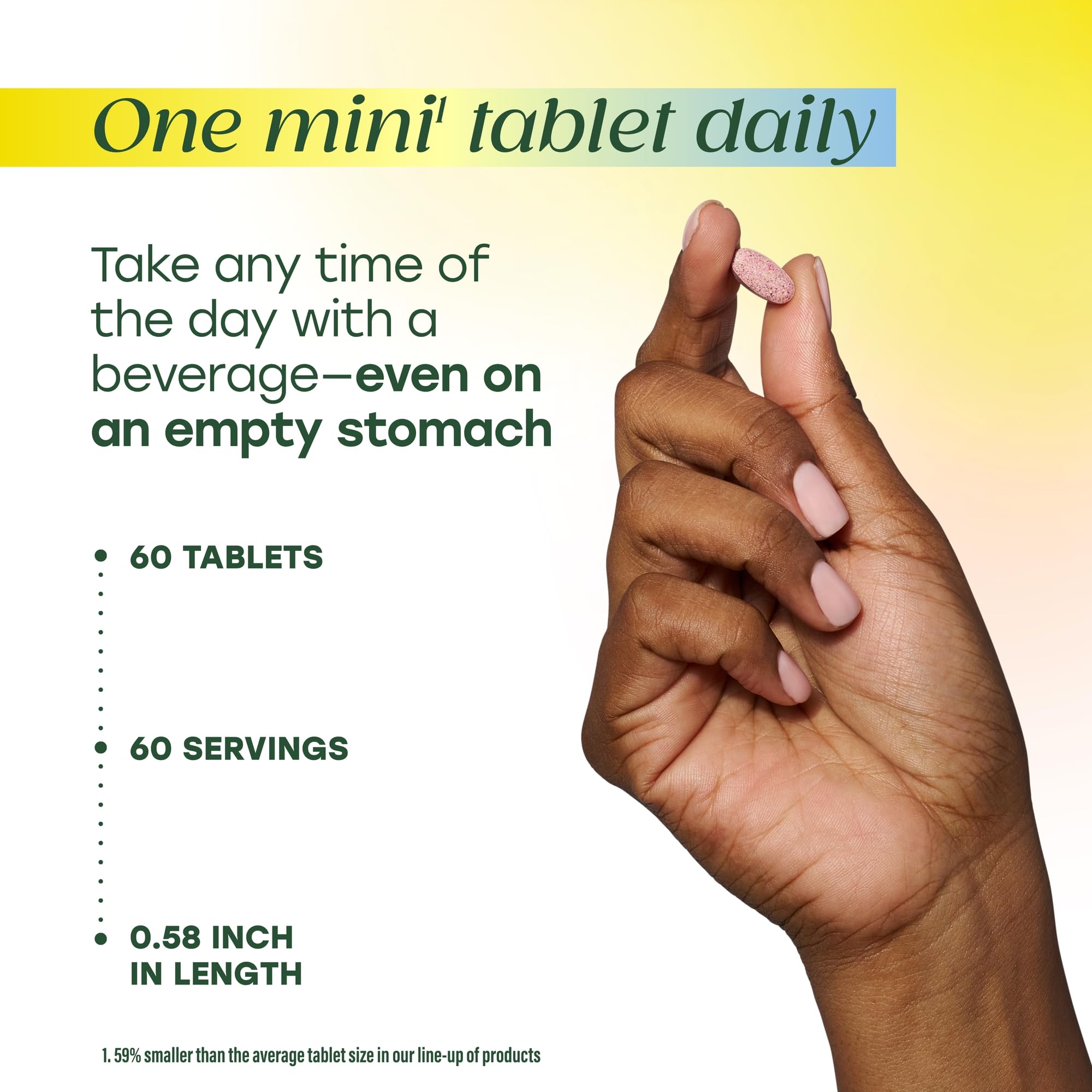 MegaFood B12 Vitamin Complex 60 Tablets with a glass of water
