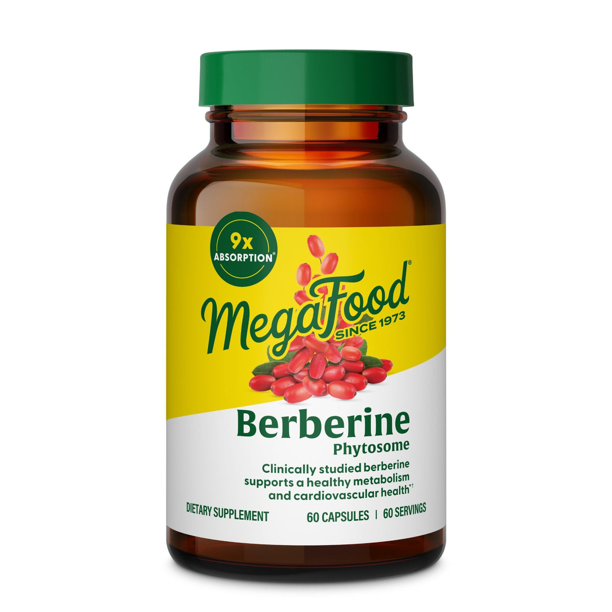 MegaFood Berberine Phytosome 550mg capsules front view