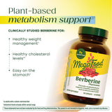 MegaFood Berberine Phytosome capsules with a glass of water