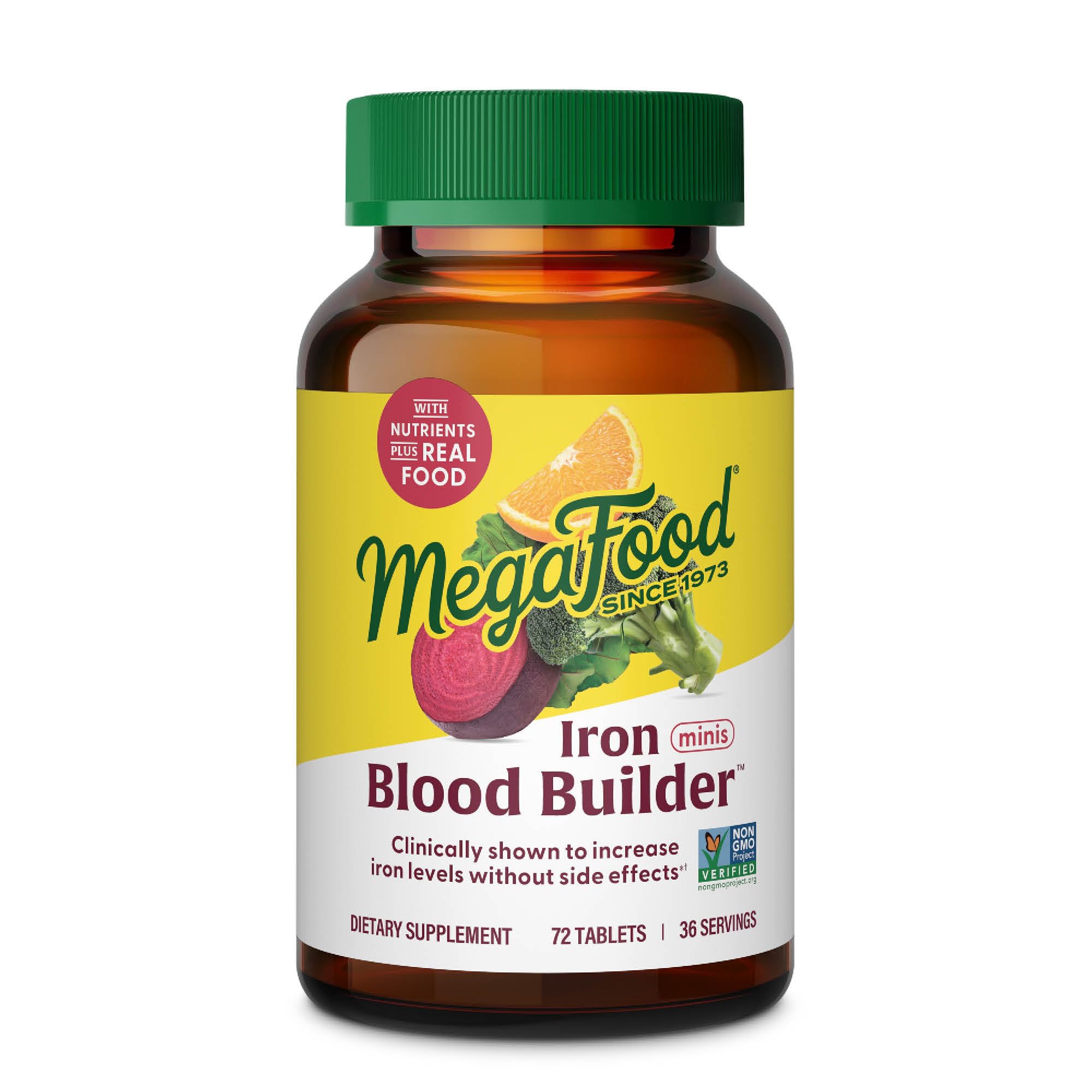 MegaFood Blood Builder Iron Supplement 154g front view