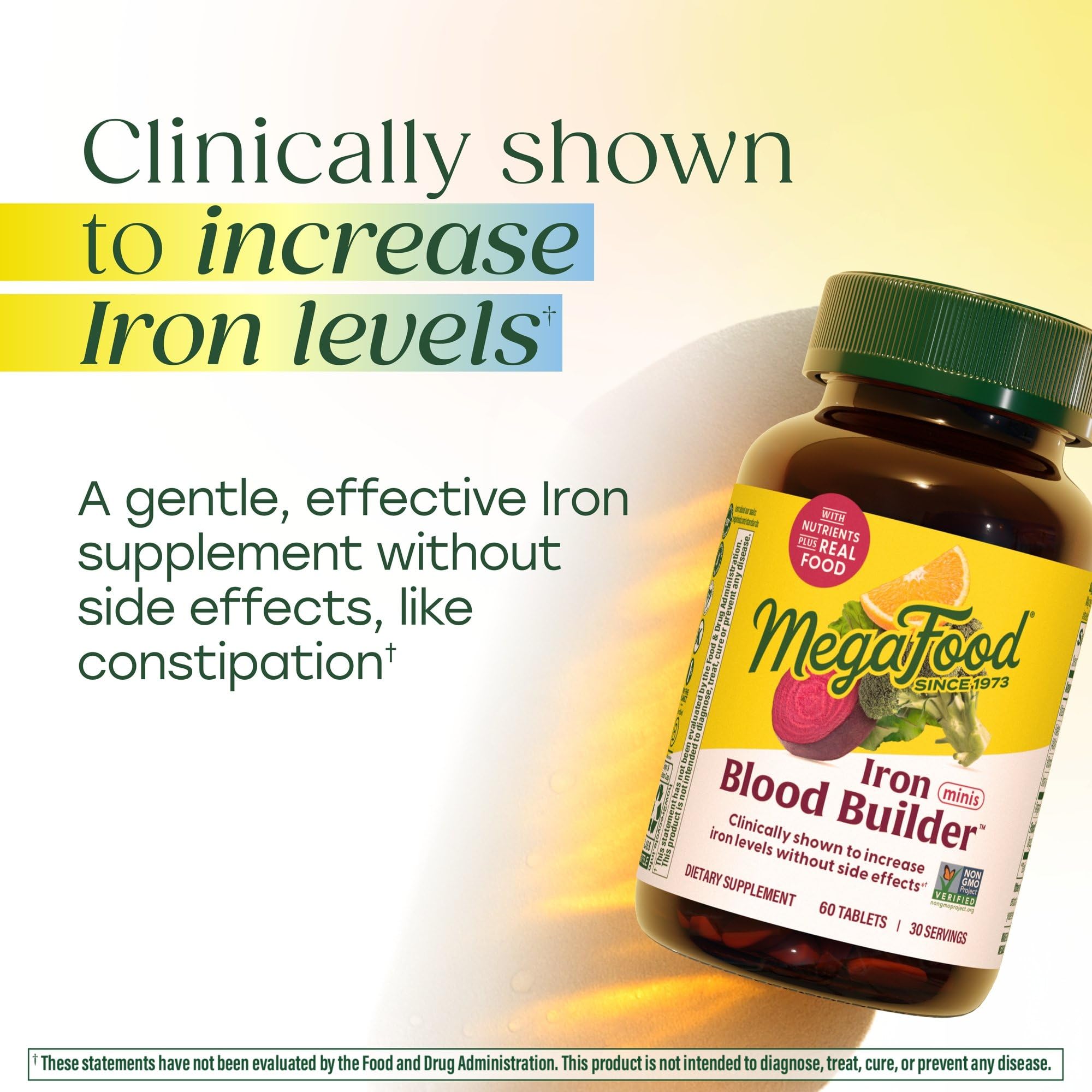 MegaFood Blood Builder Iron Supplement 154g packaging