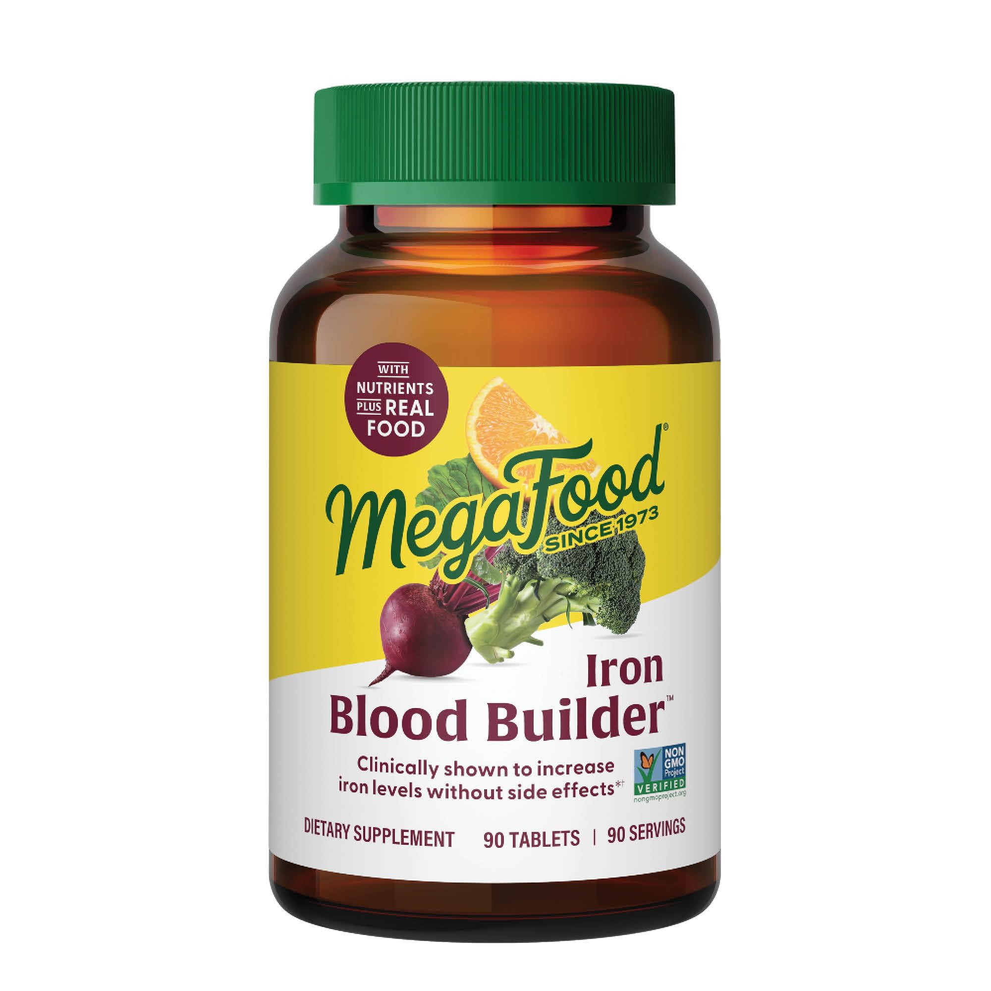 MegaFood Blood Builder Iron Supplement 244g front view