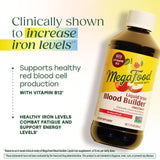 MegaFood Blood Builder Liquid Iron Supplement label close-up