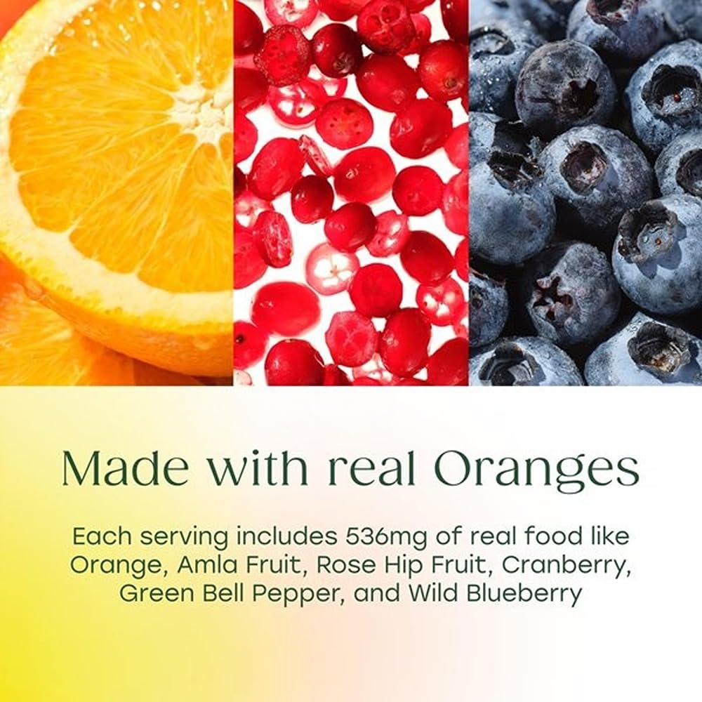 MegaFood Complex C Vitamin C Supplement 250mg back view