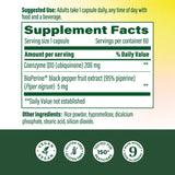 MegaFood CoQ10 supplement bottle with 60 capsules