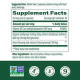 MegaFood Cordyceps Mushroom Capsules side view