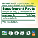 MegaFood Creatine Monohydrate Unflavoured Powder side view