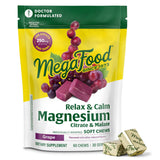 MegaFood daily wellness + Calm Magnesium Chews packaging front view
