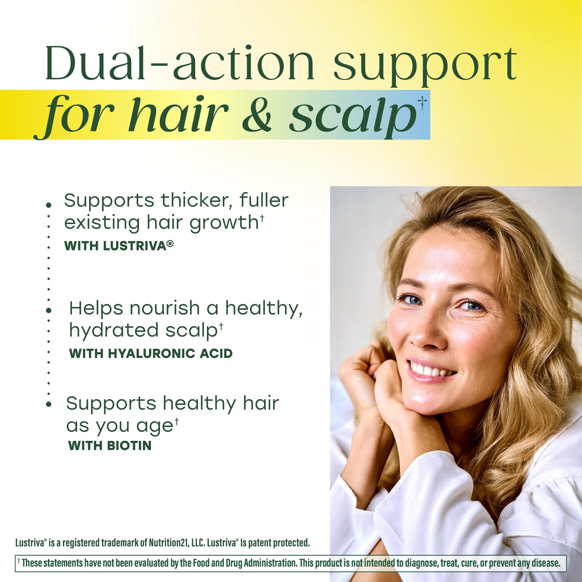 MegaFood Hair Growth Support Capsules side view showing capsule size