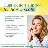 MegaFood Hair Growth Support Capsules side view showing capsule size