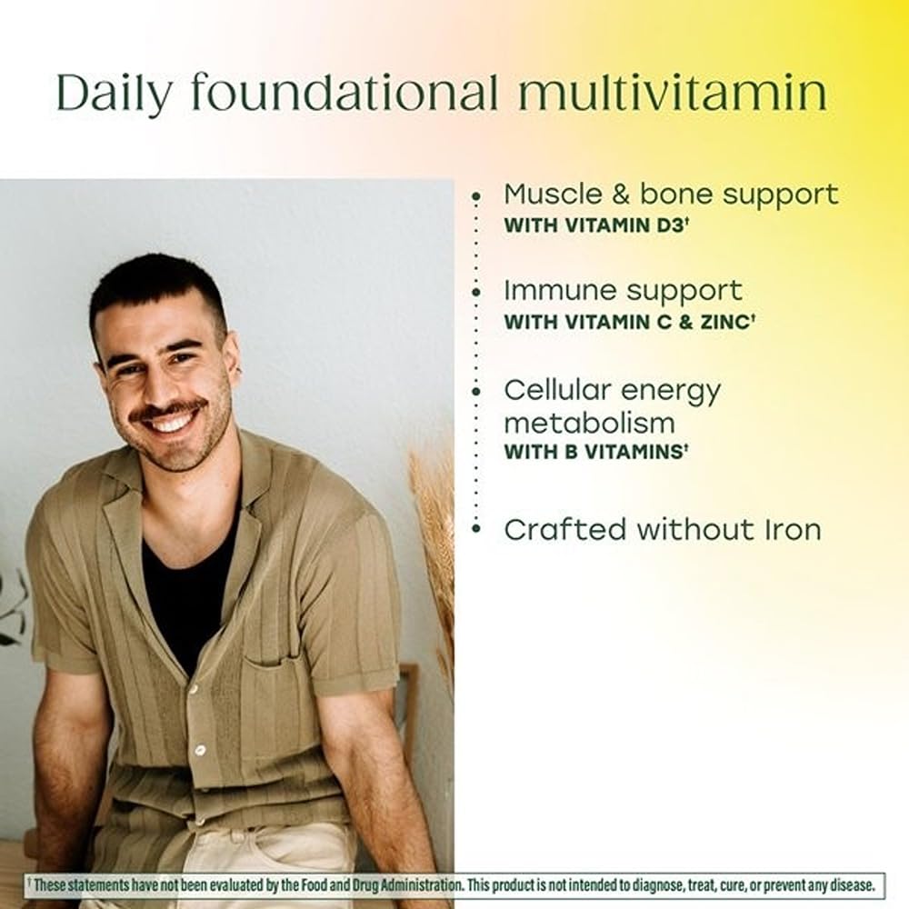 MegaFood Iron-Free Multivitamin bottle with cap open
