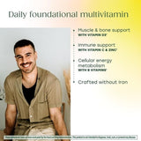 MegaFood Iron-Free Multivitamin bottle with cap open