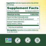 MegaFood Lions Mane Mushroom Capsules side view
