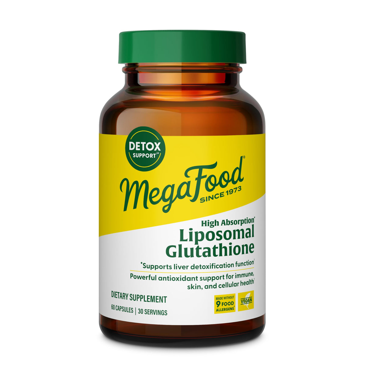 MegaFood Liposomal Glutathione 60 Capsules front view