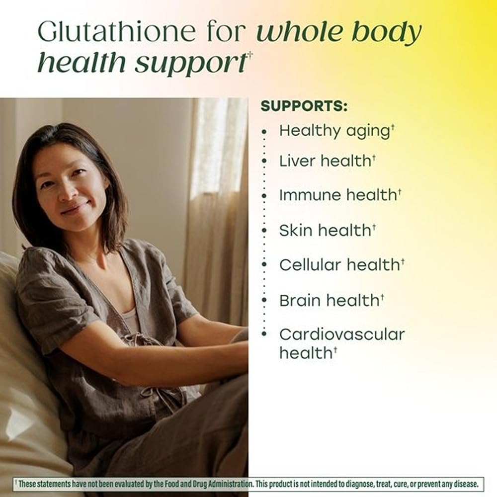 MegaFood Liposomal Glutathione 60 Capsules on a wooden table