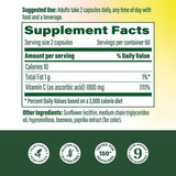 MegaFood Liposomal Vitamin C Capsules 1000mg back view
