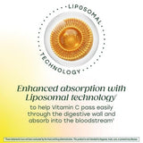 MegaFood Liposomal Vitamin C Capsules on a wooden table