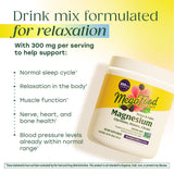 MegaFood Magnesium Drink Mix 300mg Blackberry Hibiscus scoop with powder