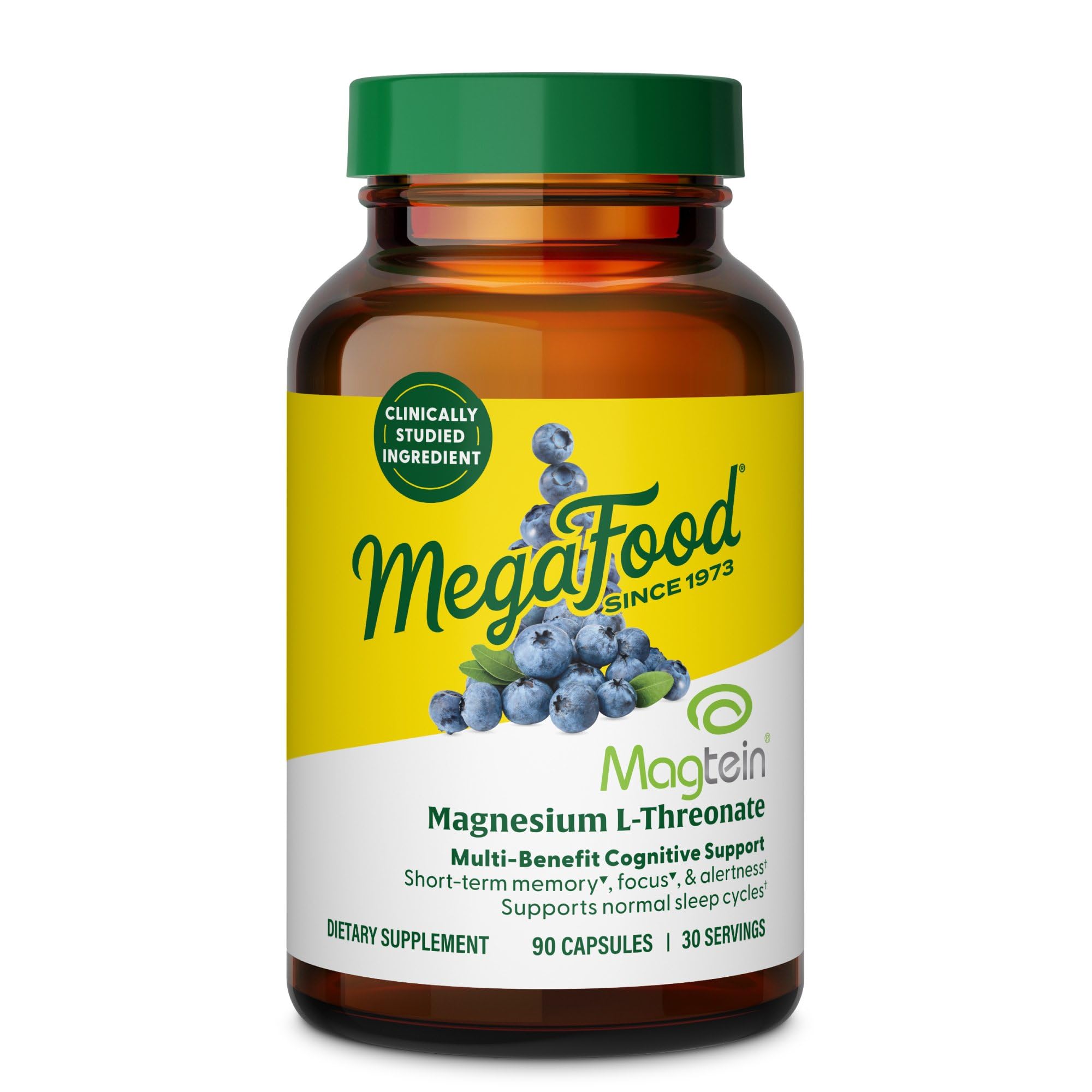 MegaFood Magnesium Threonate 2000mg 90 Capsules front view