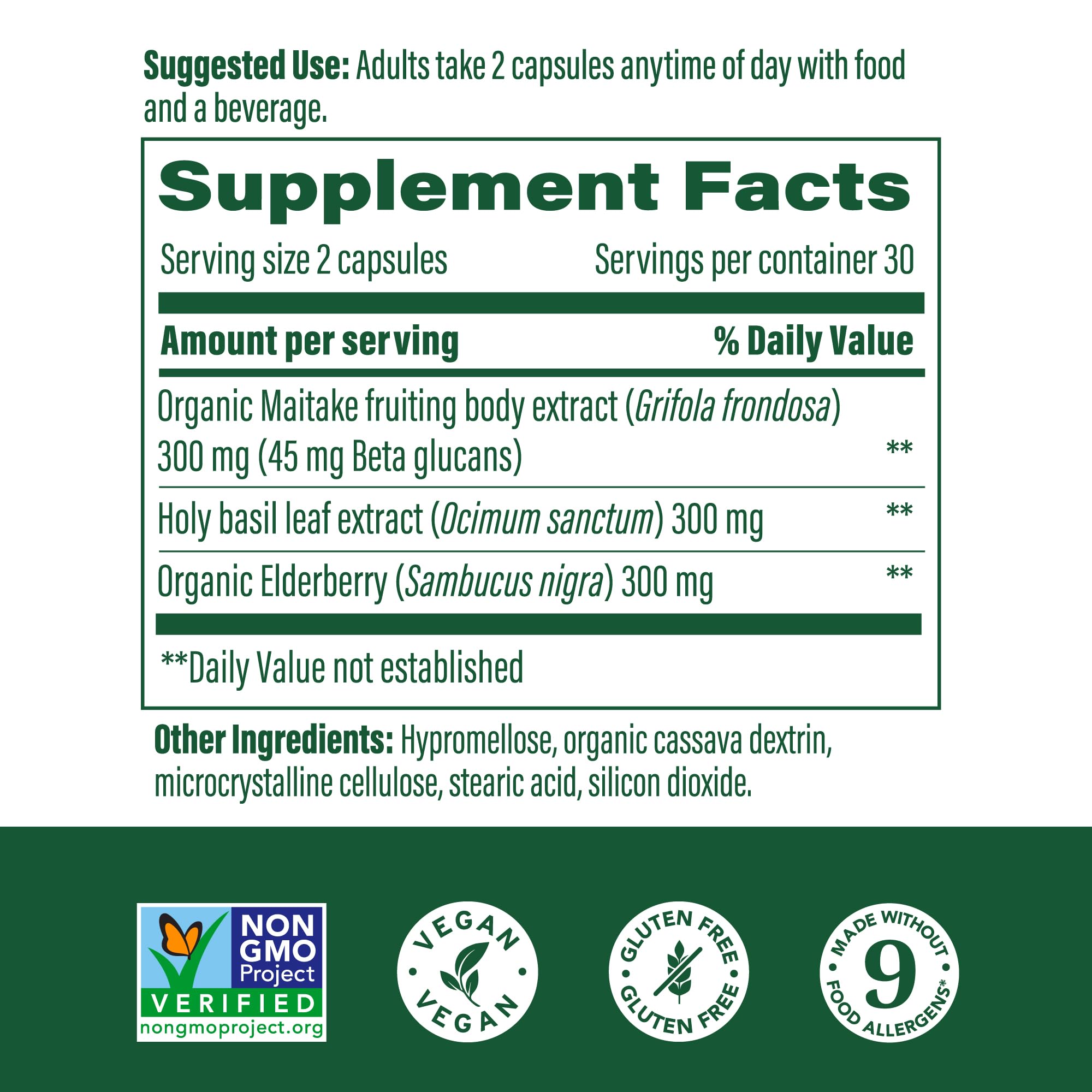 MegaFood Maitake Mushroom Supplement capsules close-up