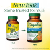 MegaFood Men's Multivitamin 177g side view showing tablet size