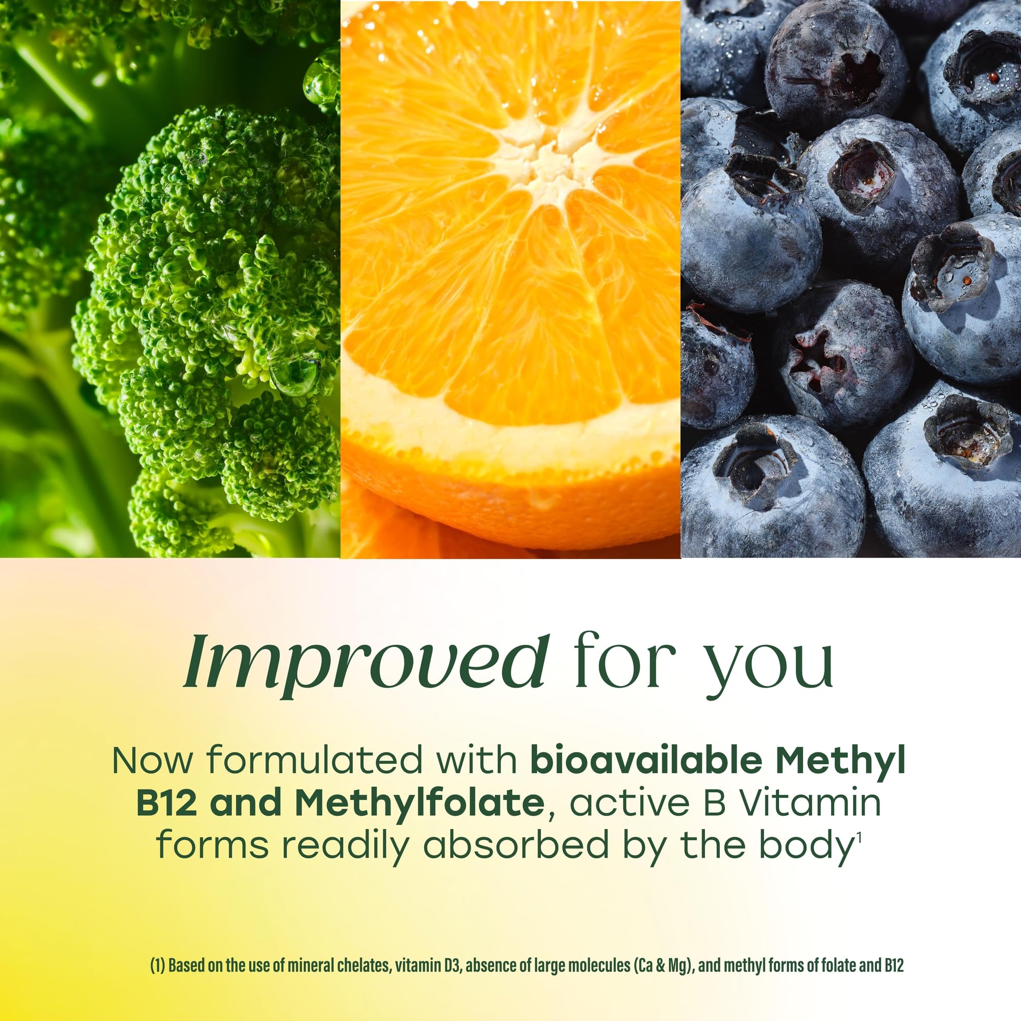 MegaFood Men's Multivitamin 40+ lifestyle shot with a glass of water