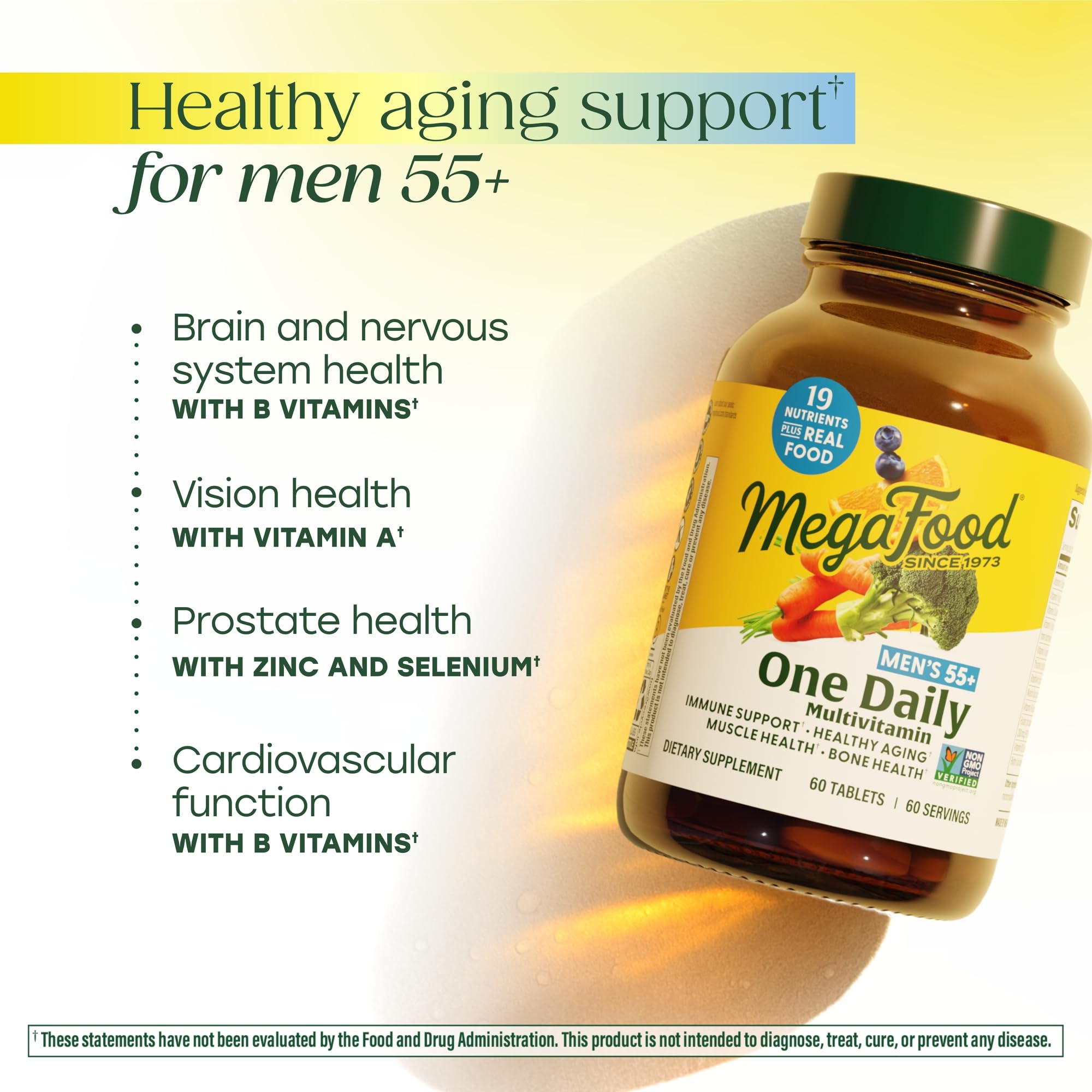 MegaFood Men's One Daily Multivitamin tablet close-up