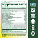 MegaFood Multivitamin 227g side view showing label details