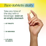 MegaFood Multivitamin for Fifties 231g capsules on a table