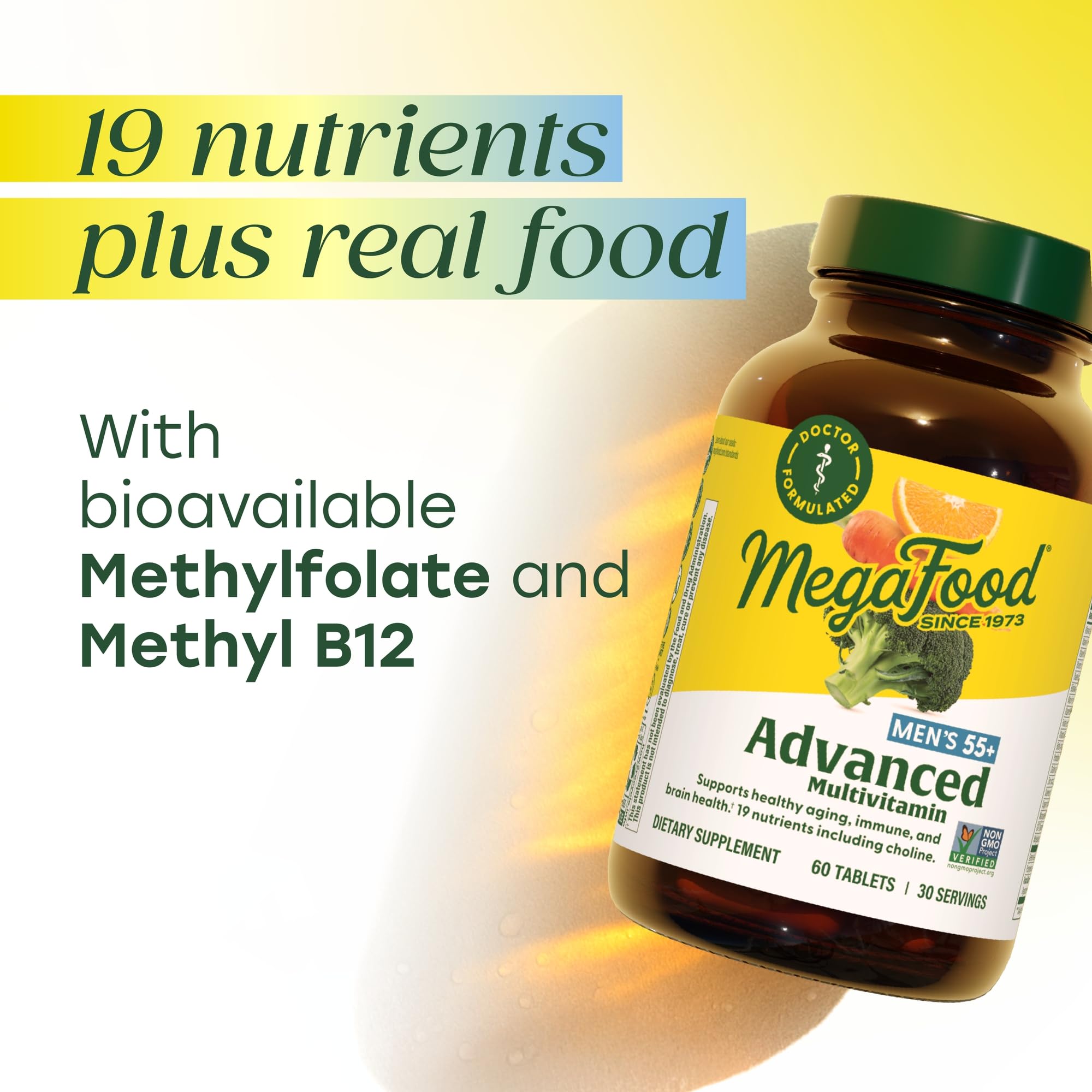 MegaFood Multivitamin for Fifties 231g opened bottle