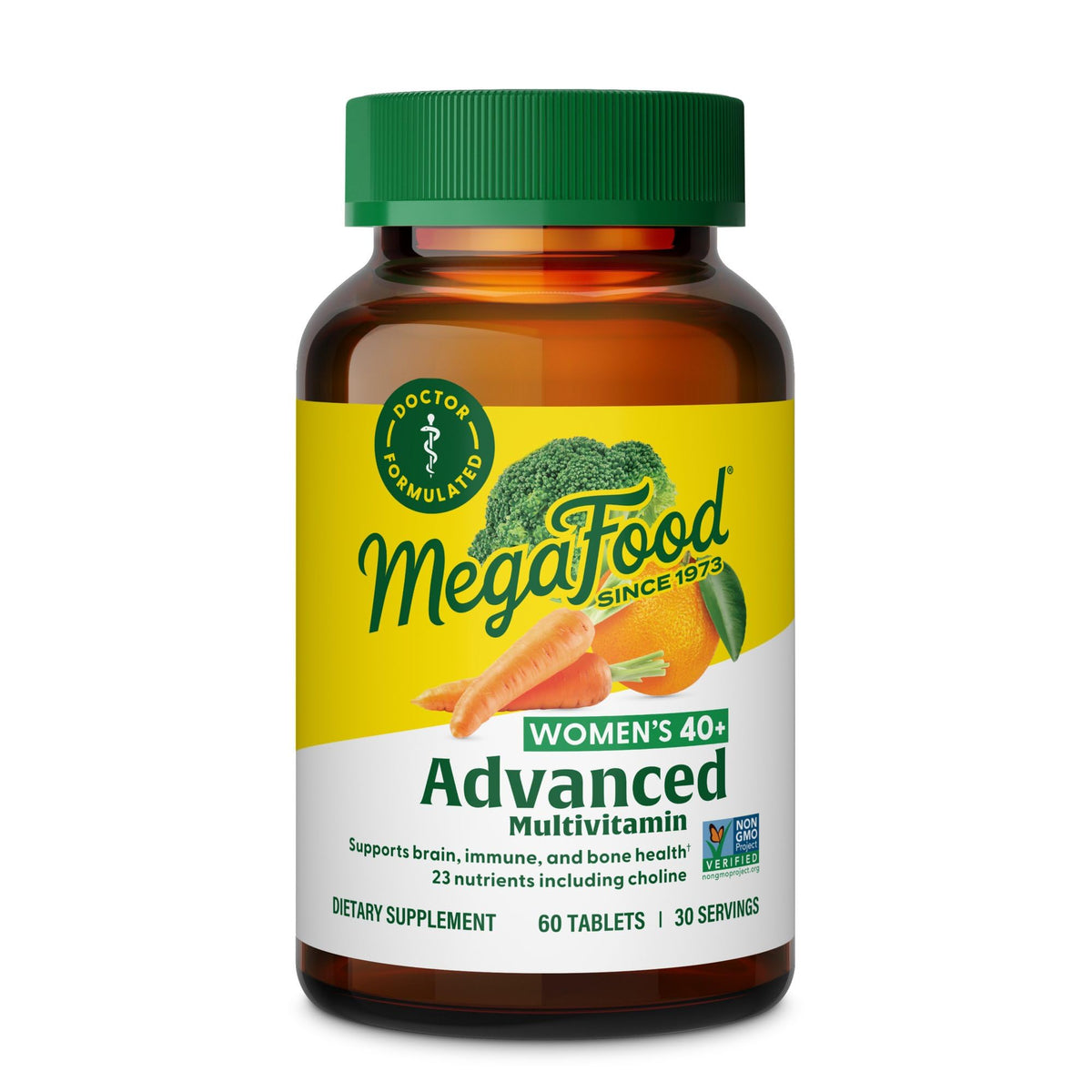 MegaFood Multivitamin for Women 40+ front view of packaging
