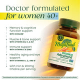 MegaFood Multivitamin for Women 40+ ingredients list on back of packaging