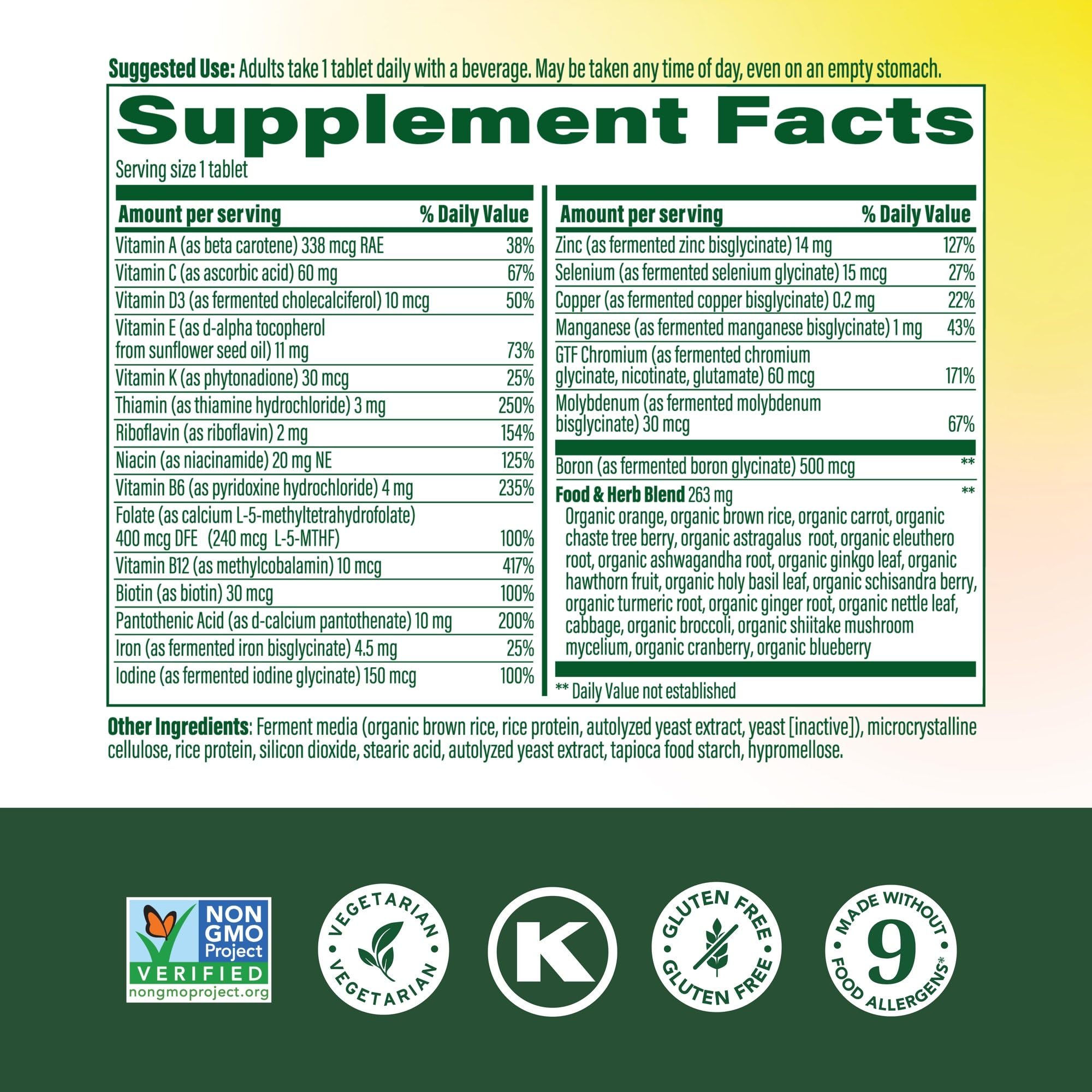 MegaFood Multivitamin tablet close-up