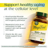 MegaFood NAD+ Resveratrol Supplement bottle with capsules