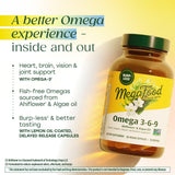 MegaFood Omega 3-6-9 Vegan Supplement back view with ingredient list