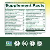 MegaFood One Daily Multivitamin side view with nutritional information