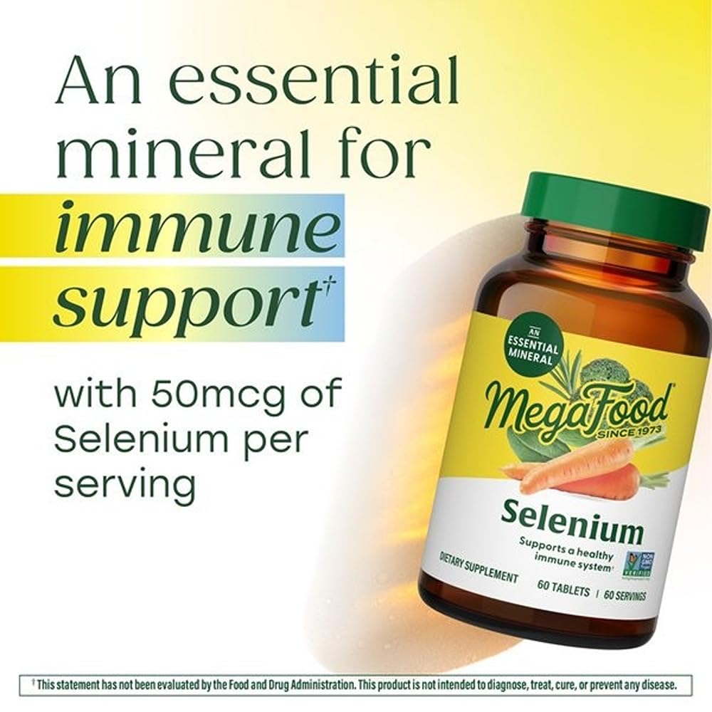 MegaFood Selenium Supplement 50mcg tablet close-up