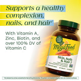 MegaFood Skin, Nails & Hair 2 Vitamins close-up of tablets