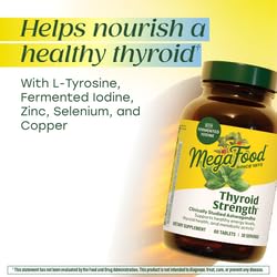 MegaFood Thyroid Extract with Ashwagandha 295g tablet close-up