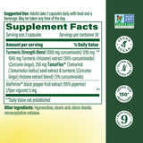 MegaFood Turmeric Curcumin Supplement 1000mg bottle side view