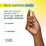 MegaFood Turmeric Extra Strength 300mg Curcuminoids on a wooden table