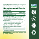 MegaFood Turmeric Extra Strength Supplement 500mg side view