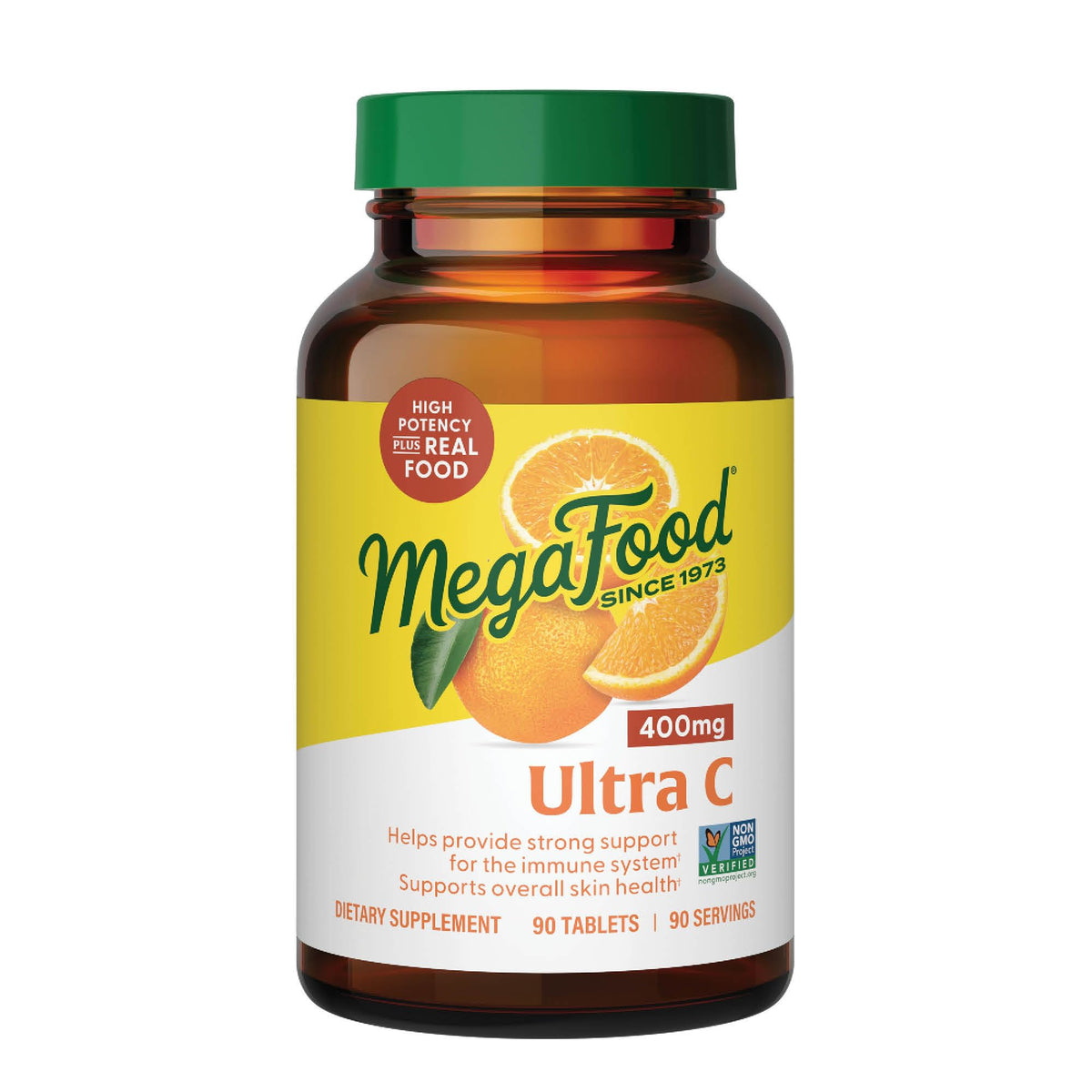MegaFood Ultra C Vitamin C Supplement 400mg front view