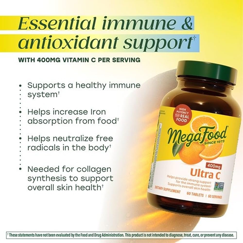 MegaFood Ultra C Vitamin C Supplement 400mg packaging
