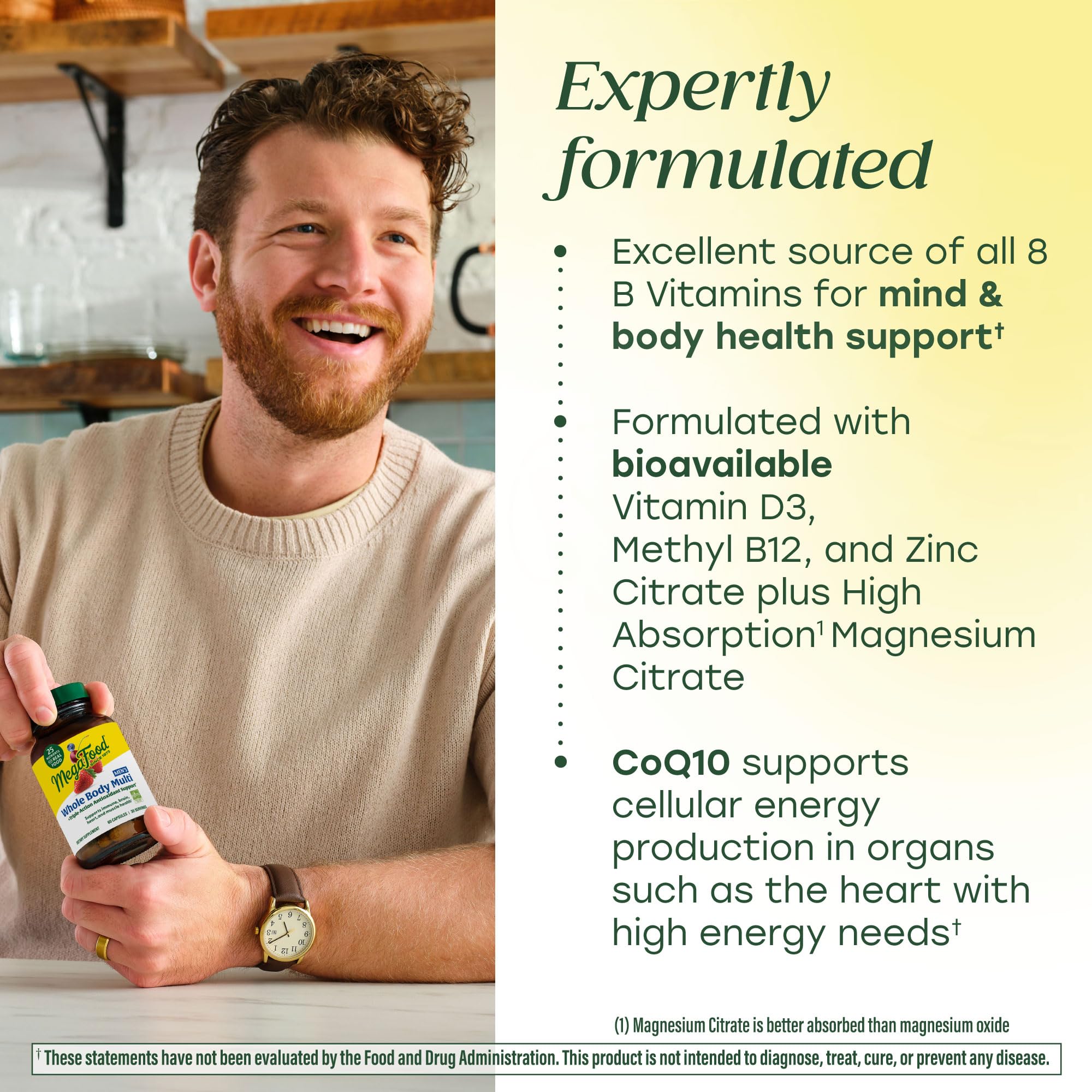 MegaFood Whole Body Multivitamin for Men ingredients list