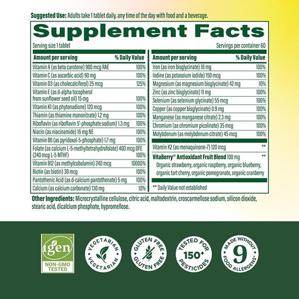 MegaFood Women's Multivitamin bottle with 60 tablets