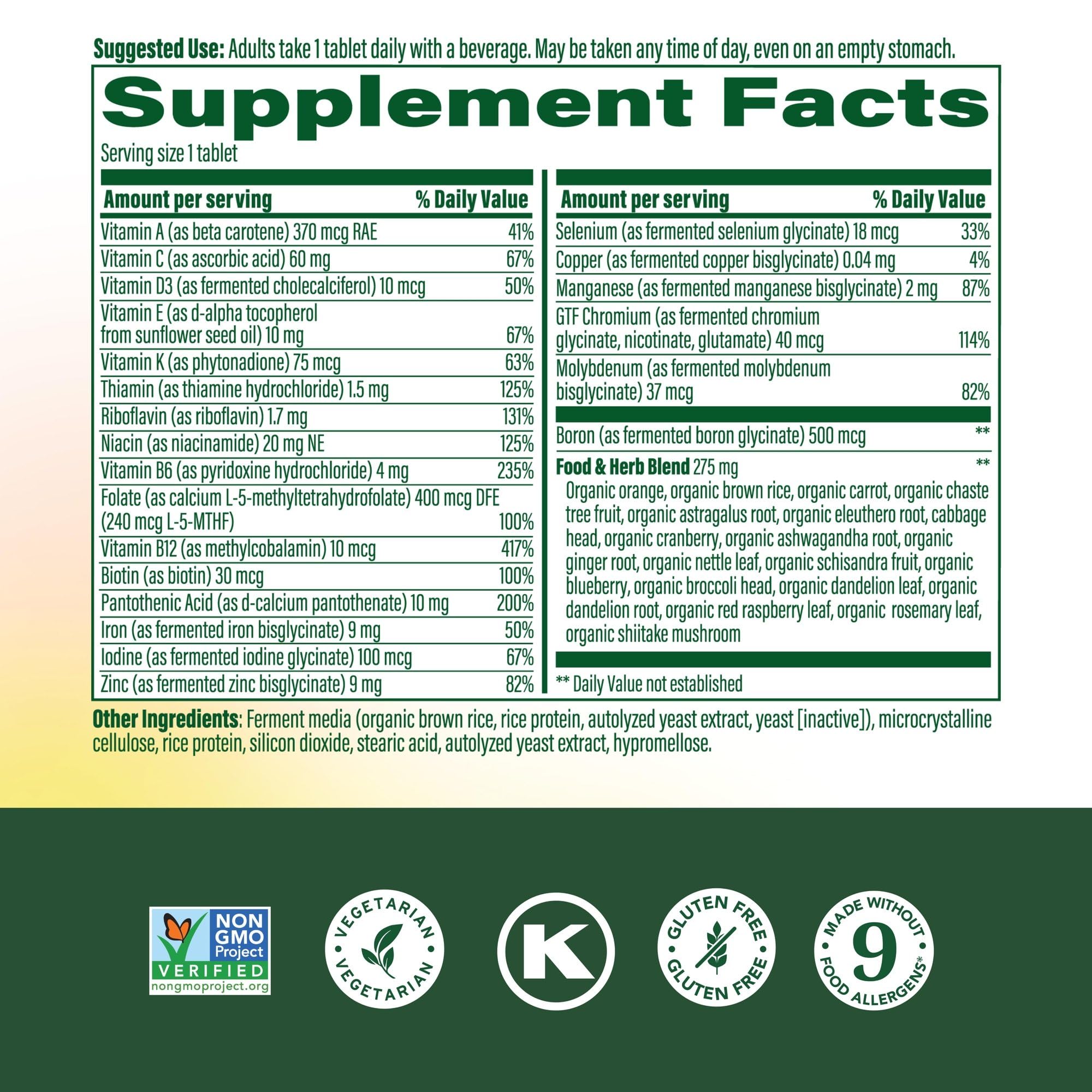 MegaFood Women's Multivitamin tablet close-up