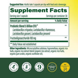 MegaFood Women's Probiotic 5 Billion CFU 30 Capsules back view
